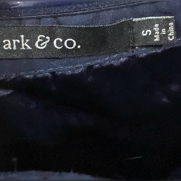 Ark & Co navy blue multi layered chiffon strapless mini dress size small - Picture 6 of 7